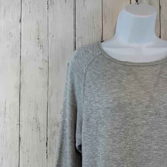 Anthropologie Dolan Left Coast Grey Terry Knit Tunic Layered Shirt Size Small - Picture 2 of 11